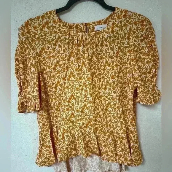 a loves a peplum top boho floral peplum top - Picture 2 of 10